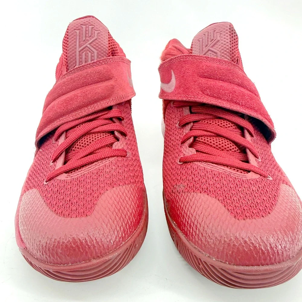 Nike Kyrie 2 Red Velvet Basketball Shoes Youth 6.5Y Red Mid Top Strap Sports